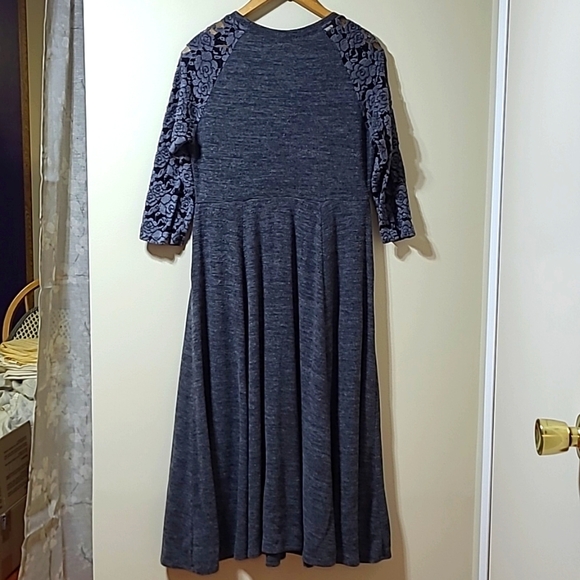 Torrid Super Soft Grey Midi Dress - Picture 2 of 6
